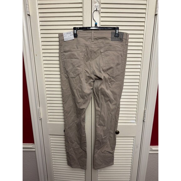 AG SUEDED SATEEN EVERETT SLIM STRAIGHT ITALIAN STRETCH SATEEN BROWN PANTS 36X32 - Picture 6 of 6